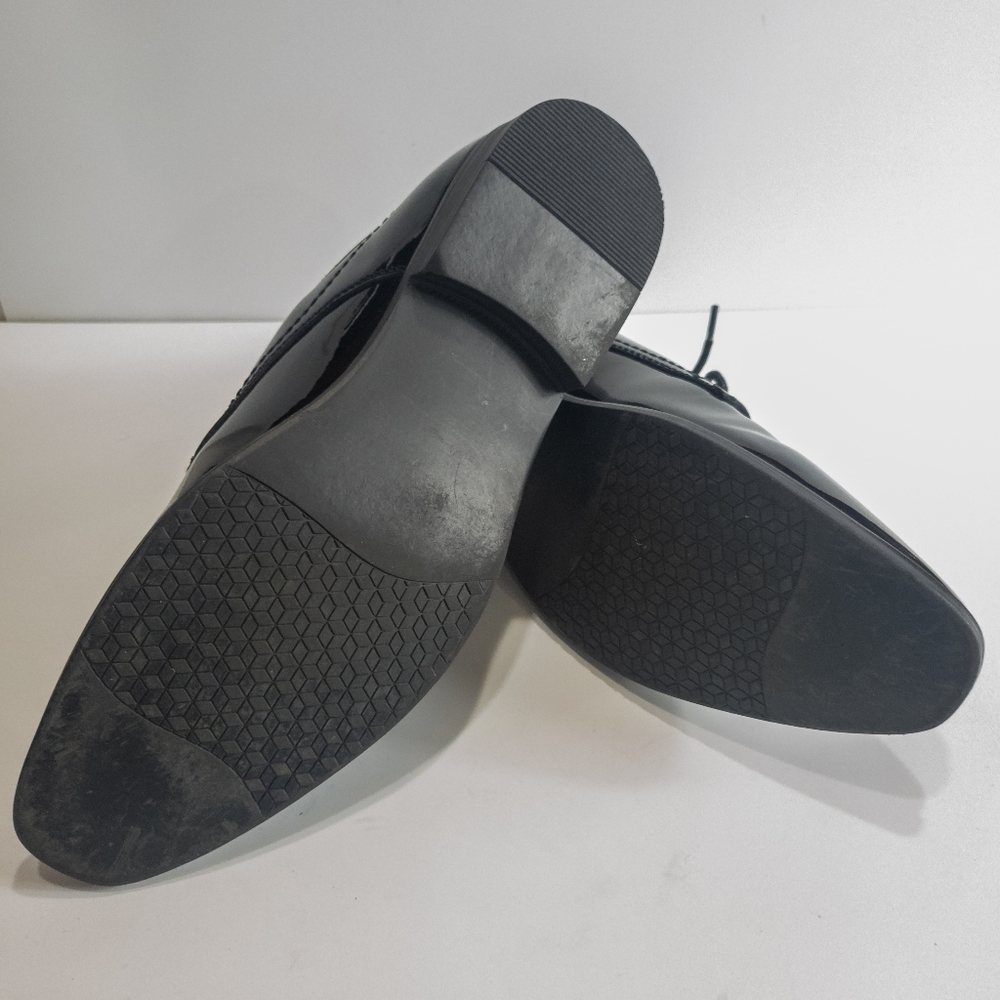 Alfani Men's Warner Patent Lace-up Oxfords Black -8 - Picture 7 of 7